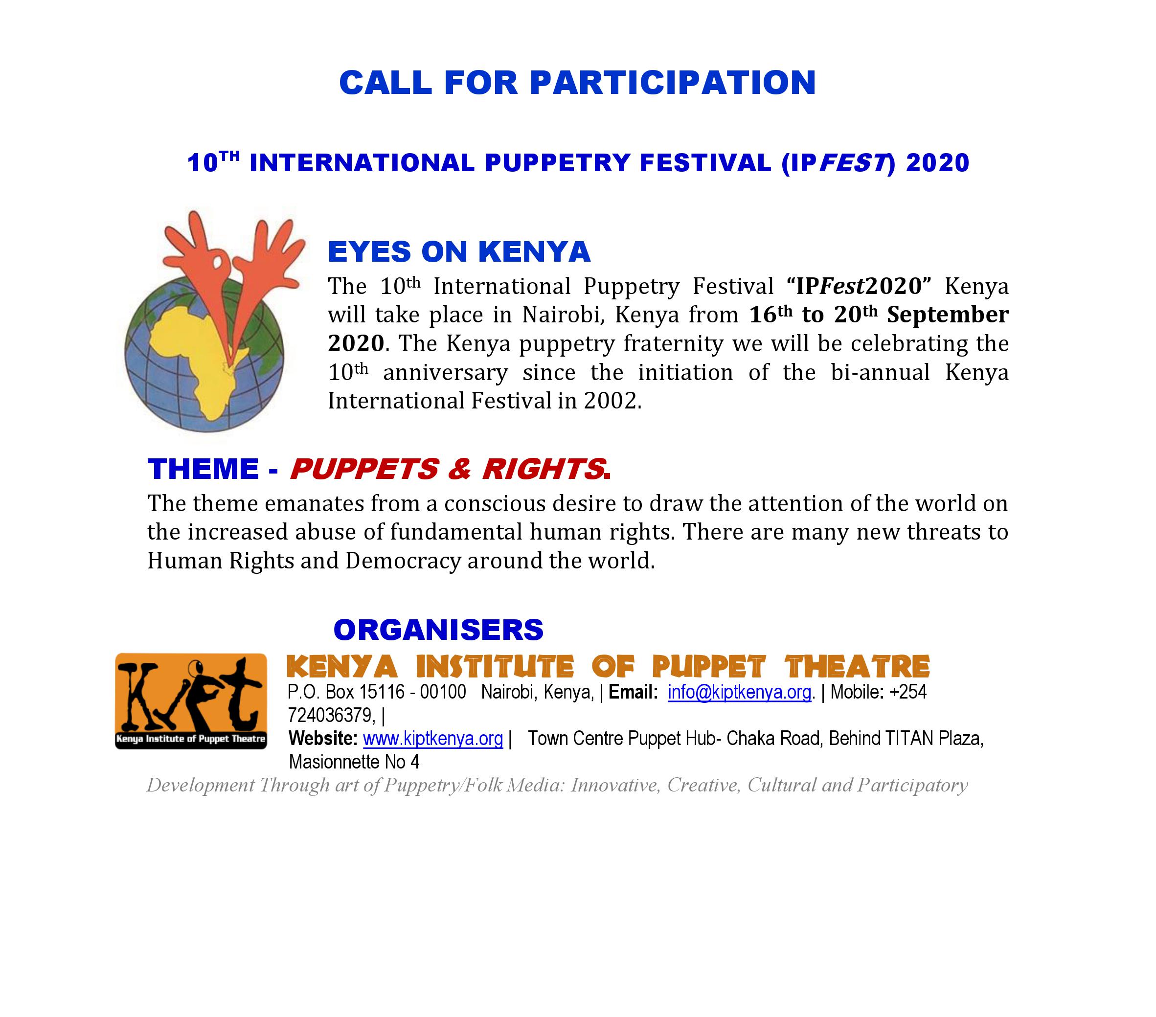 CALL FOR APPLICATION - KENYA INTERNATIONAL PUPPETRY  (IPFEST) 2020.jpg